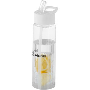 Tutti-frutti 740 ml Tritan(tm) infuser sport bottle, Transparent,White (Sport bottles)