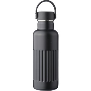 Recycled stainless steel drinking bottle (500 ml) Lior, blac