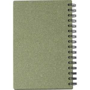 Recycled carton hardcover notebook Caleb, green