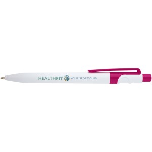 Unica recycled plastic ballpoint pen (black ink), Magenta (Plastic pen)