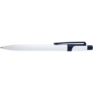 Unica recycled plastic ballpoint pen (black ink), Navy (Plastic pen)