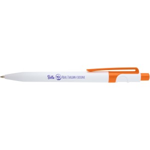 Unica recycled plastic ballpoint pen (black ink), Orange (Plastic pen)