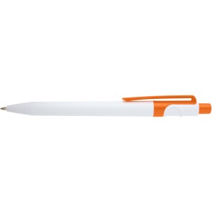 Unica recycled plastic ballpoint pen (black ink), Orange (Plastic pen)