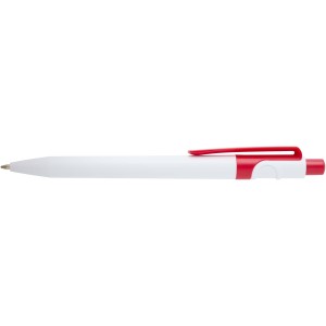 Unica recycled plastic ballpoint pen (black ink), Red (Plastic pen)