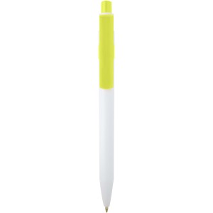 Unica recycled plastic ballpoint pen (blue ink), Lime green (Plastic pen)