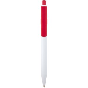 Unica recycled plastic ballpoint pen (blue ink), Red (Plastic pen)