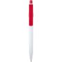 Unica recycled plastic ballpoint pen (blue ink), Red