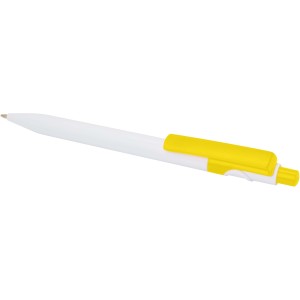 Unica recycled plastic ballpoint pen (blue ink), Yellow (Plastic pen)