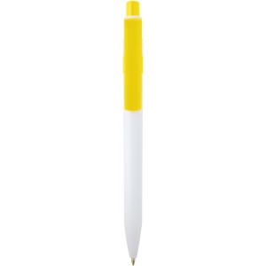Unica recycled plastic ballpoint pen (black ink), Yellow