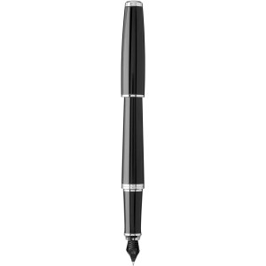 Urban fountain pen, solid black,Chrome (Metallic pen)