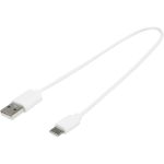 USB-A to Type-C TPE 2A cable, White (12422601)