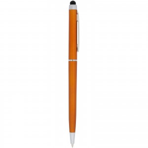 Valeria ABS ballpoint pen with stylus, Orange (Plastic pen)