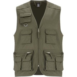 Venera 200 g/m2 v-neck multi-pocket workwear vest, Militar Green
