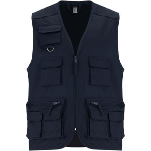 Venera 200 g/m2 v-neck multi-pocket workwear vest, Navy Blue