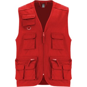 Venera 200 g/m2 v-neck multi-pocket workwear vest, Red