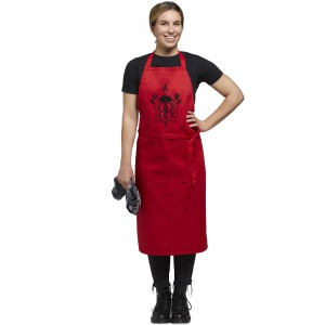 Viera apron with 2 pockets, solid black (Apron)