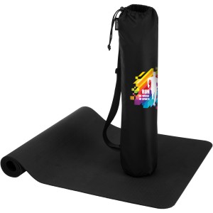 Virabha recycled TPE yoga mat, Solid black (Sports equipment)