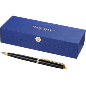 H�misph?re elegant and lacquered ballpoint pen, solid black,Gold