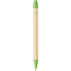 Berk recycled carton and corn plastic ballpoint pen, Green (Wooden, bamboo, carton pen)