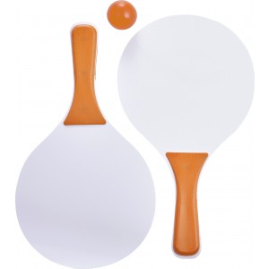 Wooden bat and ball set Eliza, orange (Sports equipment)