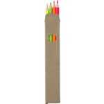 Wooden highlighter pencil set Kaden, brown (976590-11)