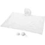 Xina rain poncho in storage ball with keychain, White (10301000)