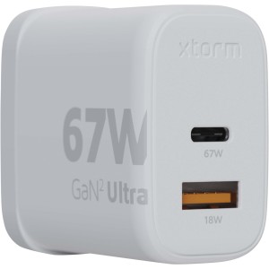 Xtorm XEC067G GaN2 Ultra 67W wall charger - UK plug, White (Eletronics cables, adapters)