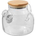 Zen tea pot with strainer and bamboo lid, Transparent (11339501)