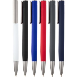 Ziguur recycled aluminium ballpoint pen (black ink), Blue (Metallic pen)