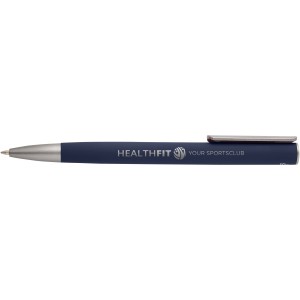 Ziguur recycled aluminium ballpoint pen (black ink), Navy (Metallic pen)